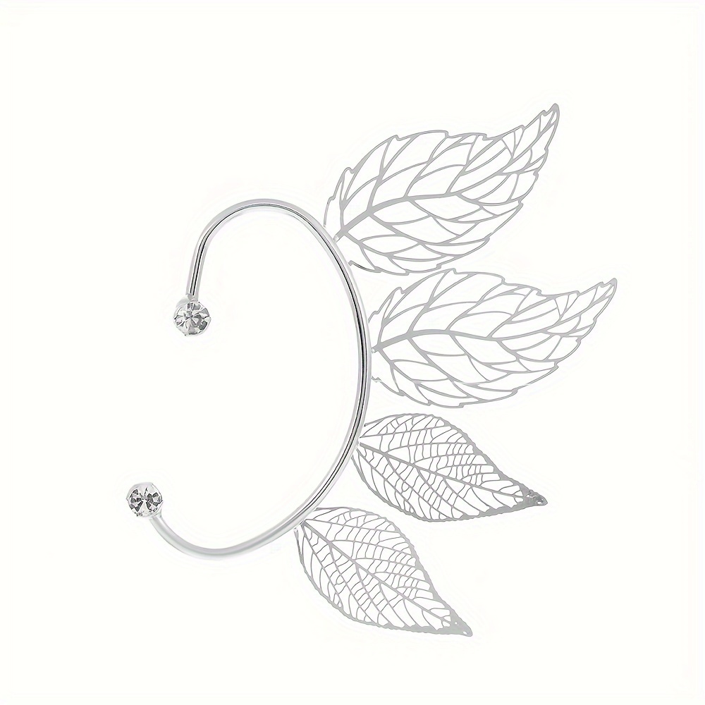 Women's Retro Minimalist Leaf Clip-On Earrings — Non-Pierced